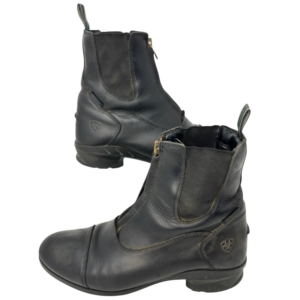 Ariat Heritage IV Zip H2O Paddock Boots Womens 8 B Black Leather Waterproof